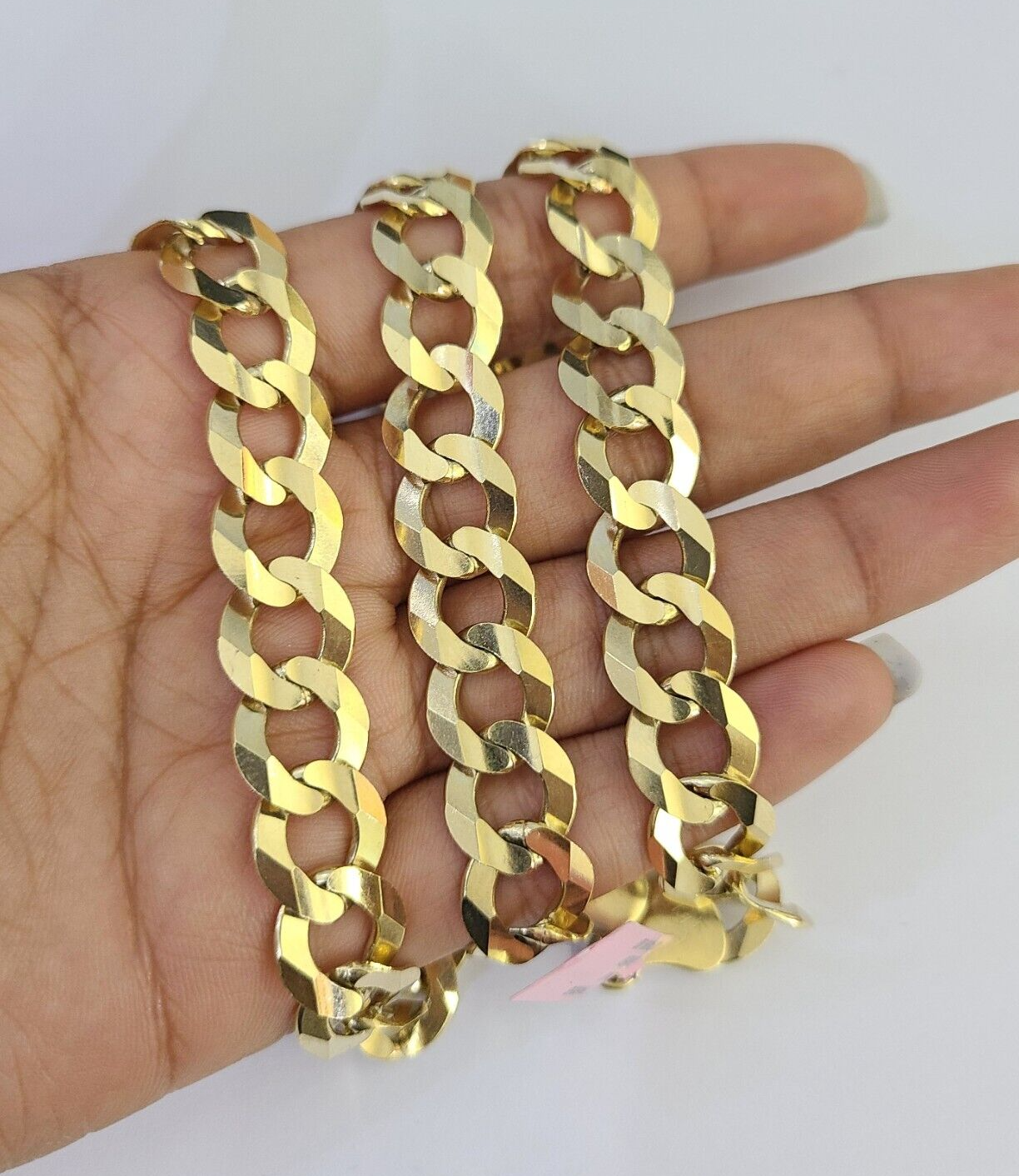 14k Solid Gold Cuban Curb Link chain 11mm 24 Inches Real Necklace Yellow Genuine