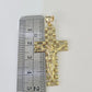 10k Jesus Cross Crucifix Charm Pendant Yellow Gold Men Women 3" 2.25" 2" Real