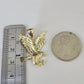 10K Solid Franco Chain Eagle Pendant Charm Necklace 18"-24" 1.5mm Yellow Gold