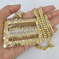 Real 14k Solid Chain Last Supper Charm Set Miami Cuban Link 6mm Necklace Pendant