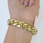 14K Solid Yellow Gold Miami Cuban Bracelet Box Clasp 8 Inch 13mm Link HEAVY