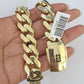 Real 10K Royal Monaco Bracelet Yellow Gold 9" Box Clasp 15mm Genuine