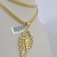 10K Franco Chain Scorpio Pendant Charm Necklace 20"-28" 4mm Gold SET Yellow