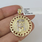 Real 10K Jesus Head Pendant Cuban Yellow Gold Charm Genuine