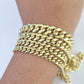 Real 10k Gold Miami Cuban link Bracelet 6mm-9mm 7"-9" 10kt Yellow Gold
