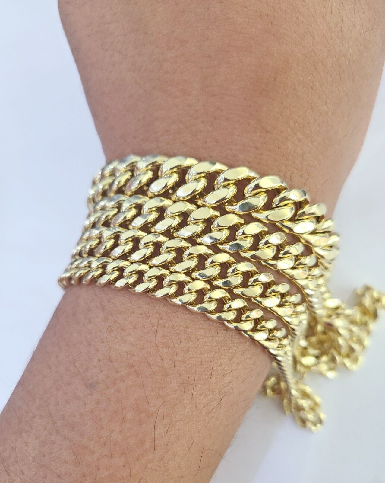 Real 10k Gold Miami Cuban link Bracelet 6mm-9mm 7"-9" 10kt Yellow Gold
