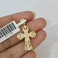 Real 10K Jesus Cross Pendant Crucifix Yellow Gold Charm Genuine