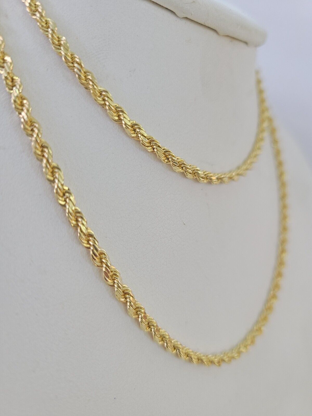 14k Real Rope Chain Yellow Gold 2.5mm 18"-26" Inch Men Women Genuine Necklace