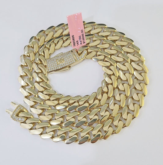 Real 14k Royal Monaco Link Chain 10mm 20-26 inches Yellow Gold Genuine