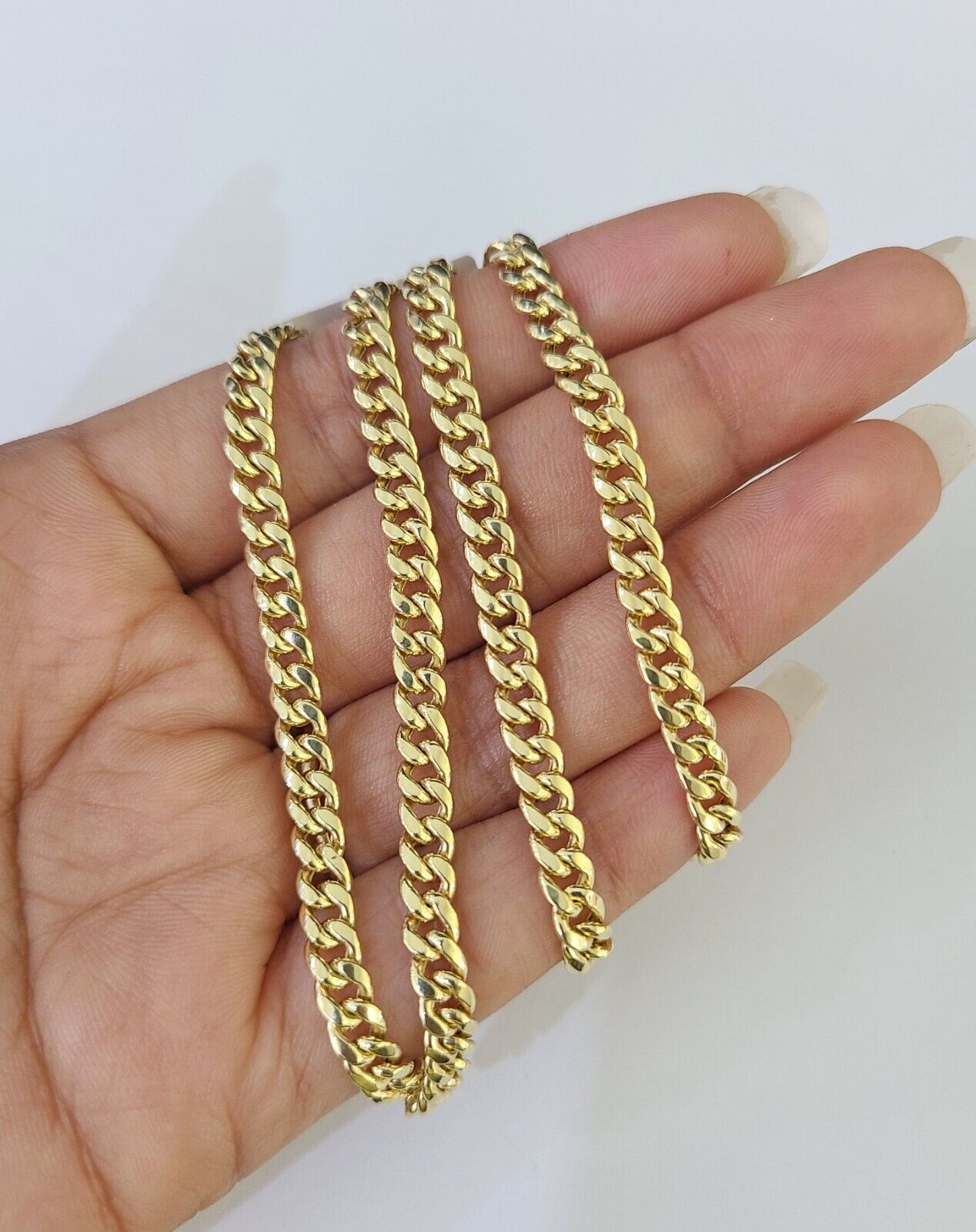 10k Miami Cuban Link Chain Yellow Gold 5mm Necklace 22"