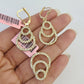 14k Chandelier Dangle Earrings Pendant Charm SET Yellow Gold Real Genuine 14Kt