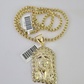 10k Gold Byzantine Necklace Jesus Head Charm 20-28 inches 3mm REAL SET Chain