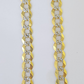 10k Yellow Gold chain Solid Necklace Cuban Curb Link REAL 12mm 20 - 30 Inch Mens