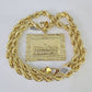 Real 10k Rope Chain Last Supper Charm Set 10mm 20"-30" Inch Necklace Yellow Gold