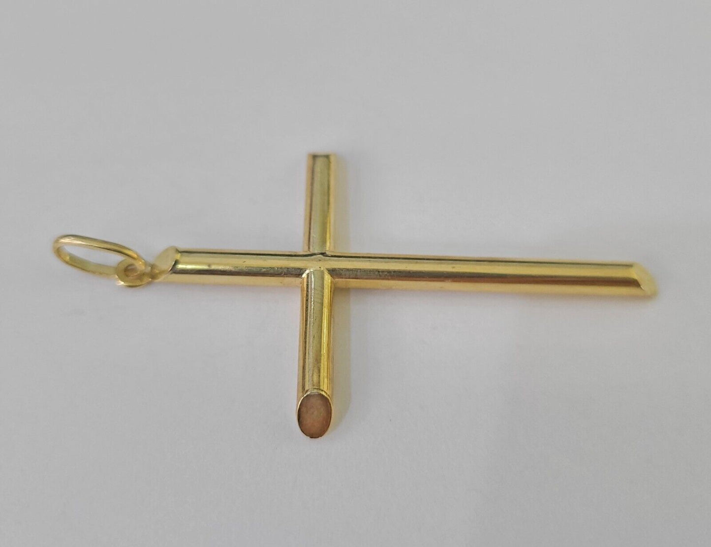 Real 10K Jesus Crucifix Cross Pendant 2.5" Yellow Gold Charm Genuine