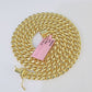 14k 6mm Miami Cuban Link Chain Yellow Gold Necklace 18"-26" Inches Real