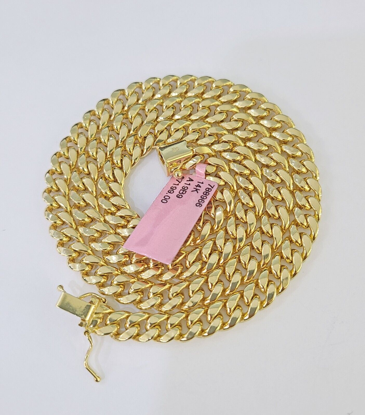 14k 6mm Miami Cuban Link Chain Yellow Gold Necklace 18"-26" Inches Real