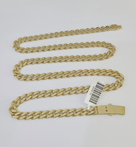 Real 10k Royal Monaco Chain 6mm 24 inches Yellow Gold Necklace Men Women