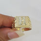 Real 10k Initial H Casual Ring Alphabet Yellow Gold 10kt Genuine