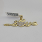 10K Real Yellow Gold LOVE Charm Pendant Gold 10kt Genuine