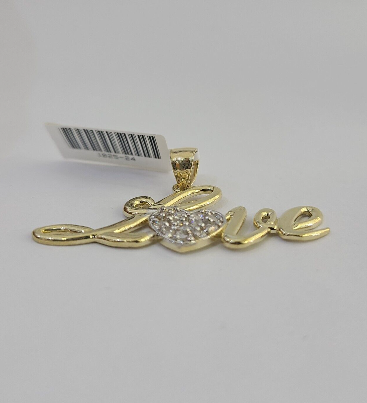 10K Real Yellow Gold LOVE Charm Pendant Gold 10kt Genuine