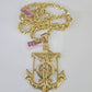 Real 14k Solid Rope Chain Jesus Anchor Charm Set 6mm 18"-30" Necklace Gold