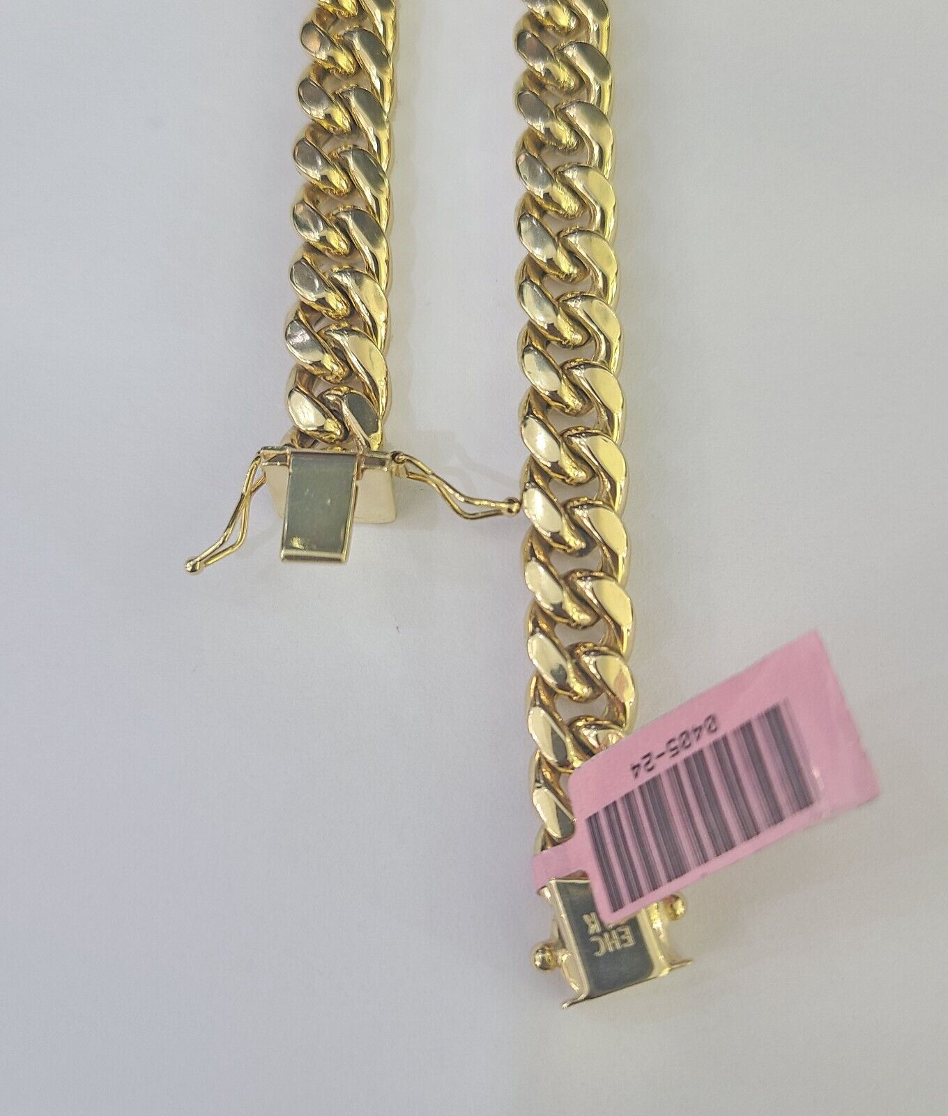 14k 8mm Miami Cuban Link Chain Yellow Gold Necklace 20"-30" Inches Real