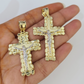 Real 10K Jesus Cross Pendant Crucifix Yellow Gold Charm Genuine 10kt