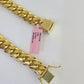 Real 14k Solid Miami Cuban Link Bracelet Gold 10mm 8.5" Box Lock 14kt Yellow