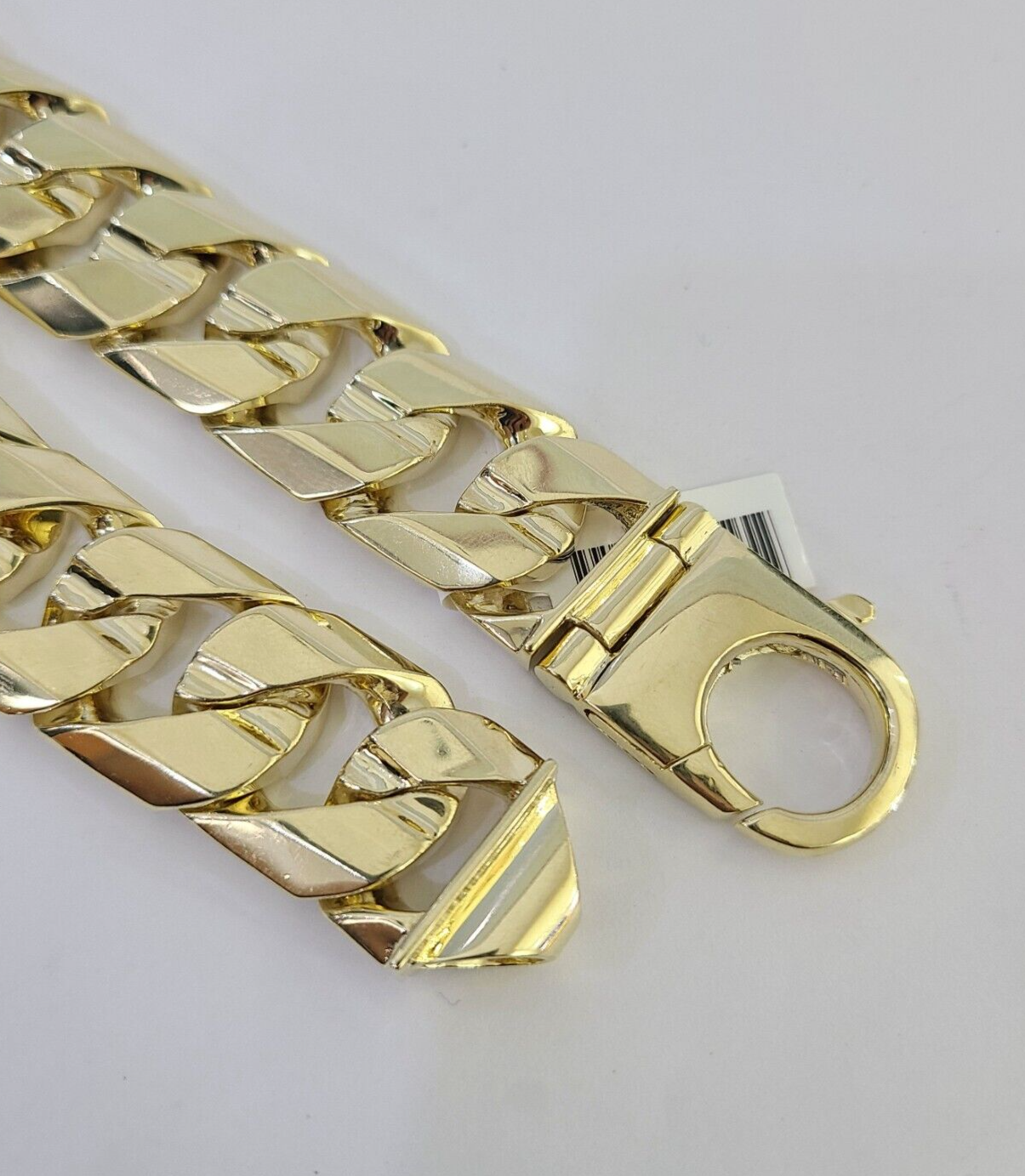 Real 10k Miami Cuban Link Bracelet Solid Gold 20mm 9.5" Lobster Lock Yellow