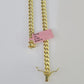 Real 14K Yellow Gold Chain Miami Cuban Link Necklace 20 inch Choker , 6mm Hollow