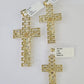 10k Jesus Cross Crucifix Charm Pendant Yellow Gold Men Women 3" 2.25" 2" Real