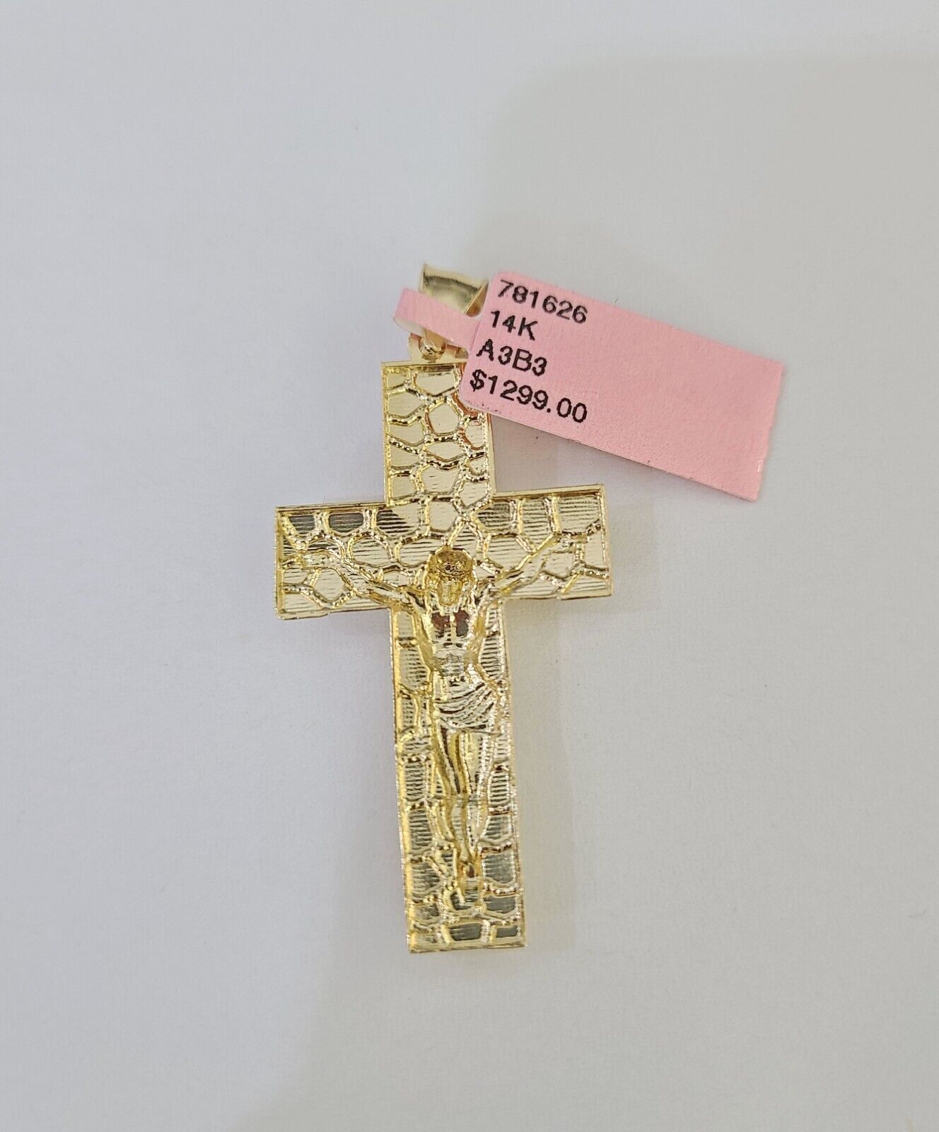 Real 10k Yellow Gold Chain Cross Charm Set Miami Cuban Link 4mm Necklace Pendant