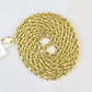 10k Solid Real Rope Chain Necklace 4mm 18"-30" Yellow Gold Men Women Genuine