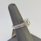 Real 14k White Gold Diamond Ladies Ring Band Set Natural Diamond Bridal Wedding