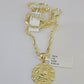 10k Milano Rope Chain Nugget Charm Necklace SET 3mm 18" 20" 22" 24"