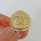 10k Medusa Head Ring Yellow Gold Men Real Genuine