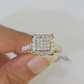 Real 10k Diamond Ladies Ring Yellow Gold Bridal Women Engagement Wedding