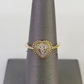 Real 10k Hearts Diamond Ladies Ring Women Casual 10Kt Yellow Gold