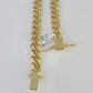 Real 10k Miami Cuban Link Bracelet Gold 8mm 8.5" Box Lock 10kt Yellow Gold