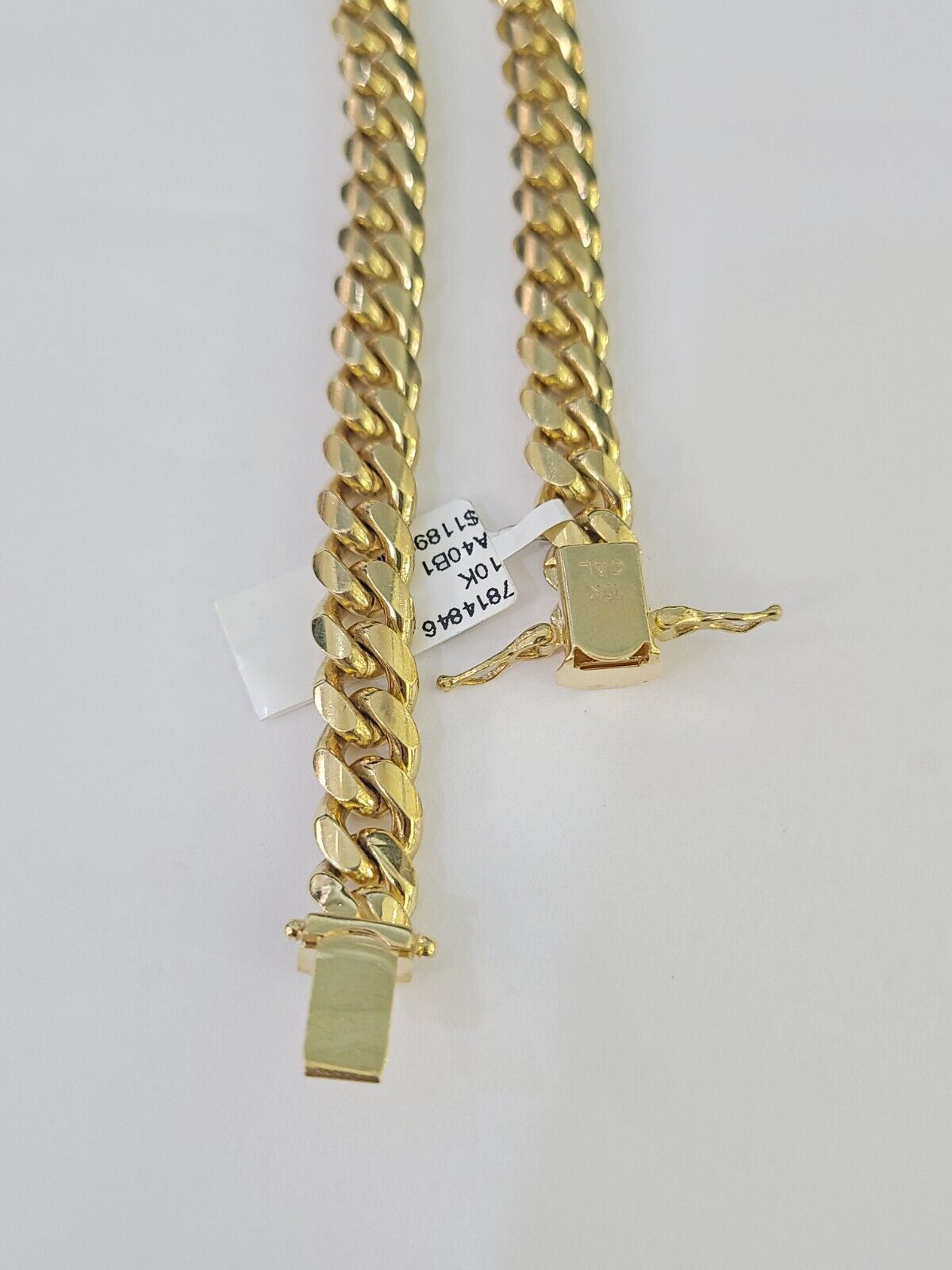 Real 10k Miami Cuban Link Bracelet Gold 8mm 8.5" Box Lock 10kt Yellow Gold