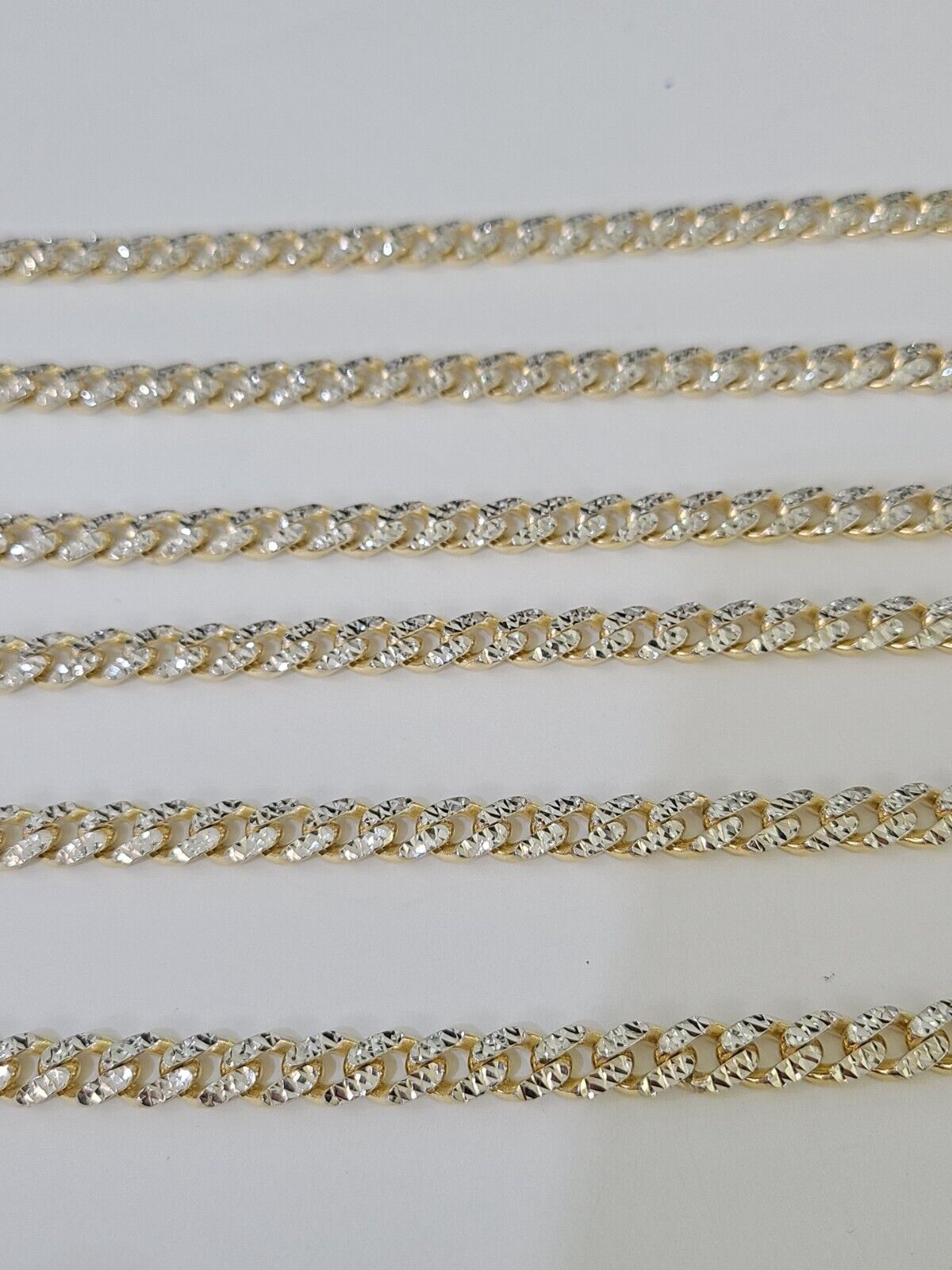 Real 10k Royal Monaco Chain 8mm Diamond Cut 18-26 inches Yellow Gold