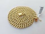 Real 14K Yellow Gold Miami Cuban Link Chain Necklace 7mm 16" 14kt Gold Box Lock