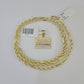 10k Milano Rope Chain Last Supper Charm Necklace SET 3mm 18" 20" 22" 24"