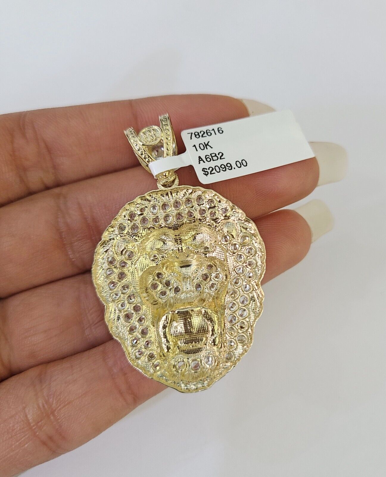 10k Miami Cuban Chain Roaring Lion Charm Set 4mm 18"-28" Necklace Pendant Gold