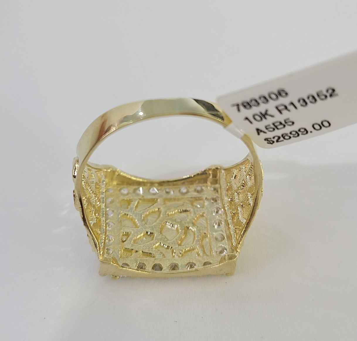 Real 10k Nugget Ring Yellow Gold Women Men Genuine 10Kt