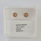 Real 10k Rose Gold Earrings Pear Shaped Diamond Screw-Back Women Men Studs