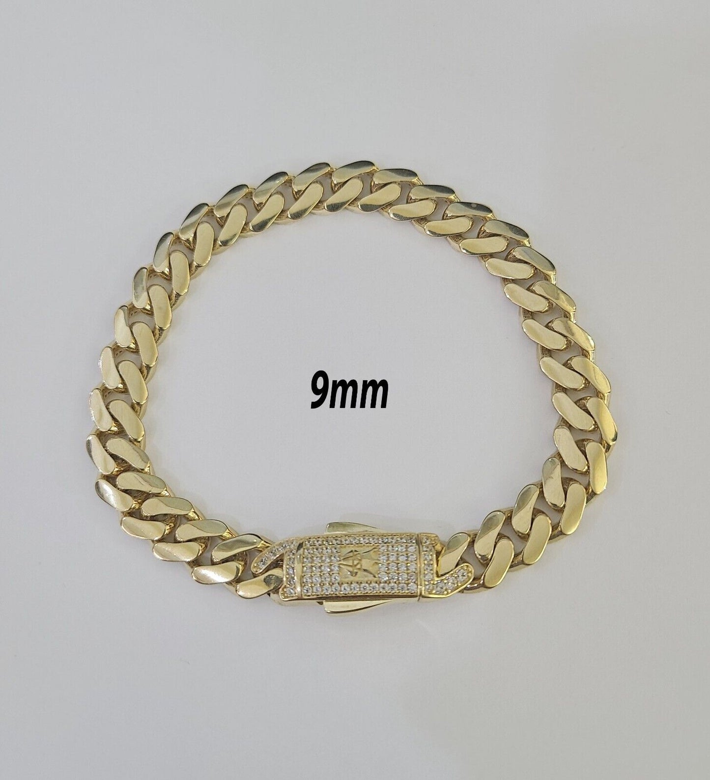 Real 10k Gold Monaco Bracelet 7mm-11mm 8"-8.5" 10kt Yellow