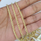 10k Solid Real Rope Chain Necklace 4mm 18"-30" Yellow Gold Men Women Genuine