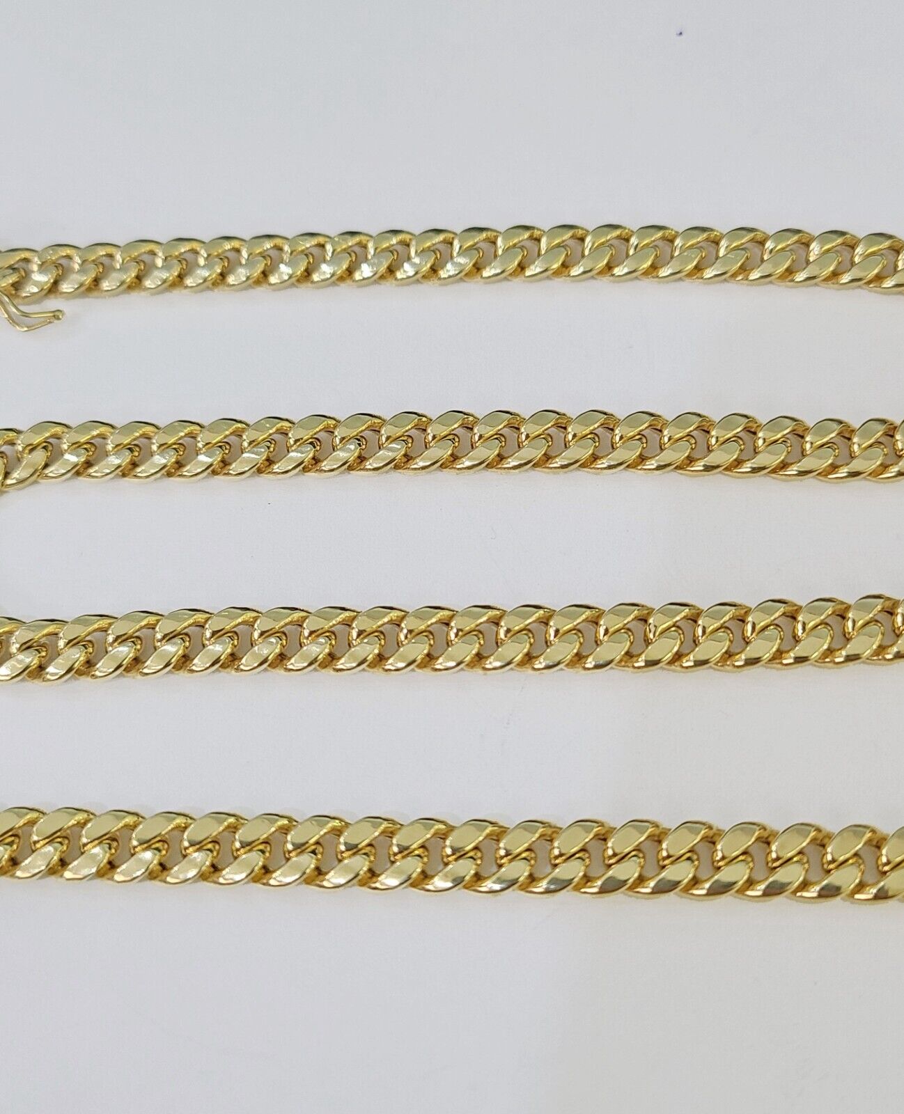 14k 6mm Miami Cuban Link Chain Yellow Gold Necklace 18"-26" Inches Real